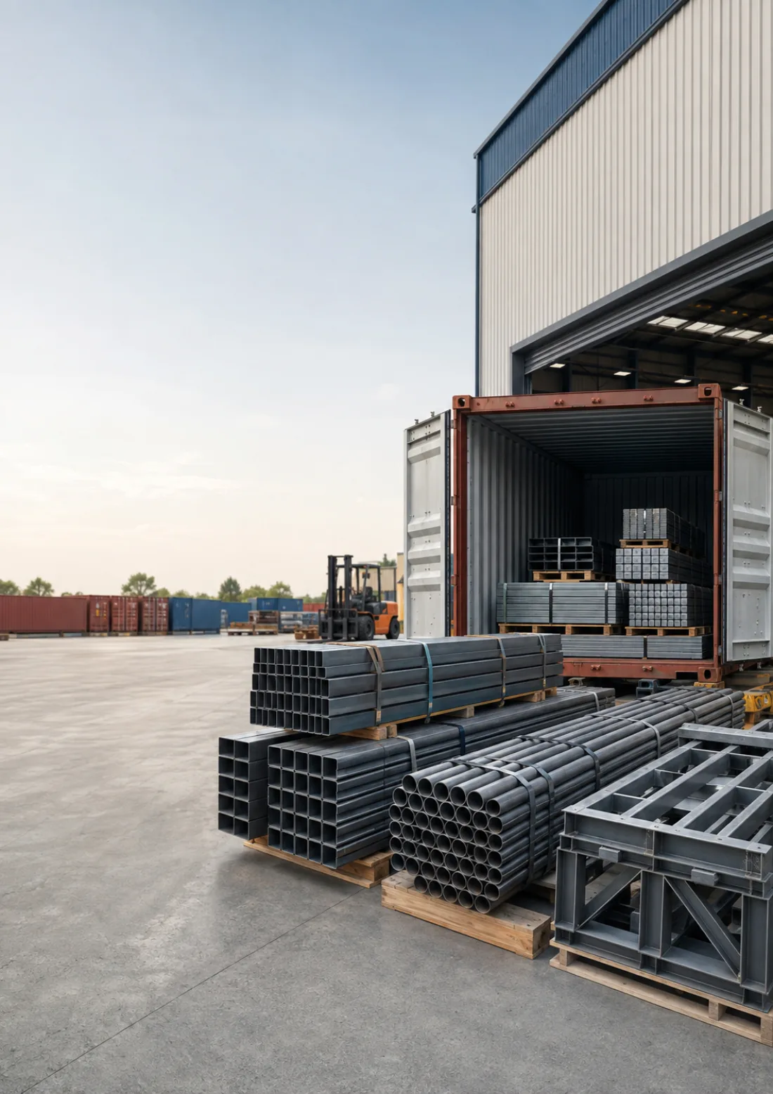 Steel products prepared for international delivery